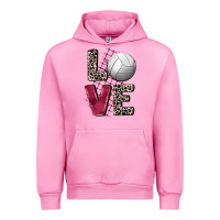 Fuchsia Pink love volleyball Urban Hoodie - FaDigitalArtStudio