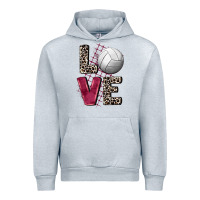 Heather Grey love volleyball Urban Hoodie - FaDigitalArtStudio