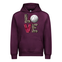 Mauve Wine love volleyball Urban Hoodie - FaDigitalArtStudio
