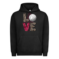 Pigment Black love volleyball Urban Hoodie - FaDigitalArtStudio