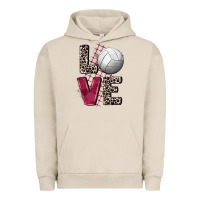Pigment French Oak love volleyball Urban Hoodie - FaDigitalArtStudio