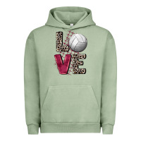 Pigment Oil Green love volleyball Urban Hoodie - FaDigitalArtStudio