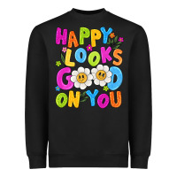 Black happy looks good on you Heavyweight Sweatshirt - NancyCooperArtShop