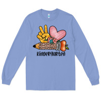 Colony Blue peace love kindergarten Long Sleeve Tee - JahusDesignShop
