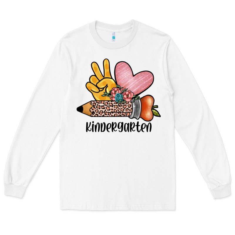 Peace Love Kindergarten Long Sleeve Tee by JahusDesignShop | Teevron