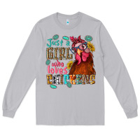 Moon Dust just a girl who loves chickens Long Sleeve Tee - NancyCooperArtShop