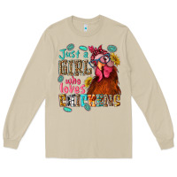 Mushroom just a girl who loves chickens Long Sleeve Tee - NancyCooperArtShop
