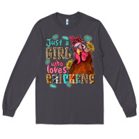 Smoke just a girl who loves chickens Long Sleeve Tee - NancyCooperArtShop