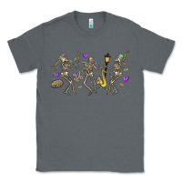 Charcoal Heather dancing skeletons mardi gras Classic Tee - MaliasSmallBusiness