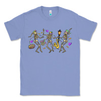 Colony Blue dancing skeletons mardi gras Classic Tee - MaliasSmallBusiness