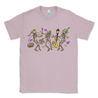 Lilac dancing skeletons mardi gras Classic Tee - MaliasSmallBusiness