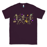 Plum dancing skeletons mardi gras Classic Tee - MaliasSmallBusiness