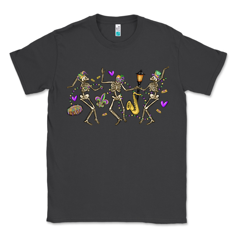 Dancing Skeletons Mardi Gras Classic Tee by MaliasSmallBusiness | Teevron