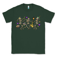 Sports Green dancing skeletons mardi gras Classic Tee - MaliasSmallBusiness