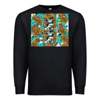 Black cowhide mama with rustic teal wood Premium Sweatshirt - TumblerDesignByShophia