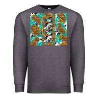 Charcoal Heather cowhide mama with rustic teal wood Premium Sweatshirt - TumblerDesignByShophia