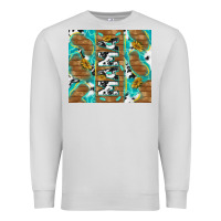 Dove Grey cowhide mama with rustic teal wood Premium Sweatshirt - TumblerDesignByShophia