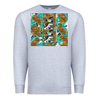Heather Grey cowhide mama with rustic teal wood Premium Sweatshirt - TumblerDesignByShophia