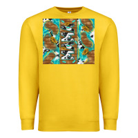 Lemon cowhide mama with rustic teal wood Premium Sweatshirt - TumblerDesignByShophia