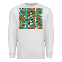 Oatmeal Heather cowhide mama with rustic teal wood Premium Sweatshirt - TumblerDesignByShophia