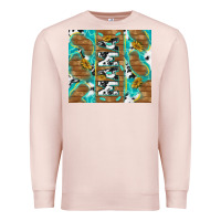 Pale Pink cowhide mama with rustic teal wood Premium Sweatshirt - TumblerDesignByShophia