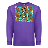 Purple cowhide mama with rustic teal wood Premium Sweatshirt - TumblerDesignByShophia