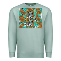 Seafoam cowhide mama with rustic teal wood Premium Sweatshirt - TumblerDesignByShophia