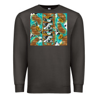 Smoke cowhide mama with rustic teal wood Premium Sweatshirt - TumblerDesignByShophia