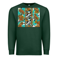Sports Green cowhide mama with rustic teal wood Premium Sweatshirt - TumblerDesignByShophia