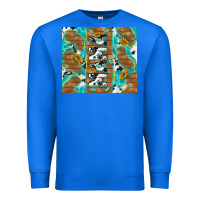 True Royal cowhide mama with rustic teal wood Premium Sweatshirt - TumblerDesignByShophia