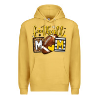 Antique Gold Football mom yellow team color Premium Hoodie - HowdyJamesFarm
