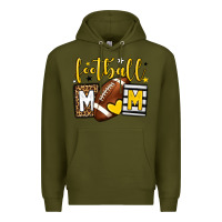 Army Green Football mom yellow team color Premium Hoodie - HowdyJamesFarm
