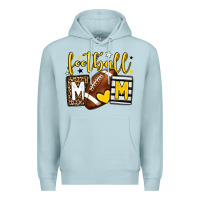 Blue Mist Football mom yellow team color Premium Hoodie - HowdyJamesFarm