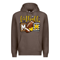 Coffee Football mom yellow team color Premium Hoodie - HowdyJamesFarm