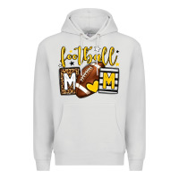 Dove Grey Football mom yellow team color Premium Hoodie - HowdyJamesFarm