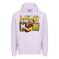 Lilac Football mom yellow team color Premium Hoodie - HowdyJamesFarm