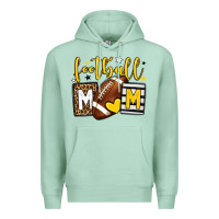 Seafoam Football mom yellow team color Premium Hoodie - HowdyJamesFarm