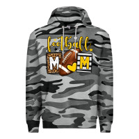 Slate Camo Football mom yellow team color Premium Hoodie - HowdyJamesFarm