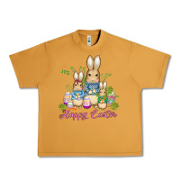 Peanut Butter easter bunny family wıth carrots and eggs Urban Heavy Tee - AdoDesignShop
