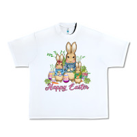 White easter bunny family wıth carrots and eggs Urban Heavy Tee - AdoDesignShop