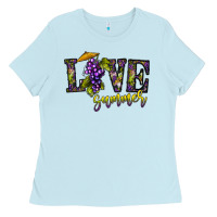 Baby Blue love summer Ladies Tee - CowhideDigitalArt
