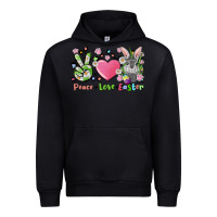 Black peace love easter bunny Urban Hoodie - FaDigitalArtStudio