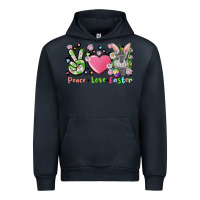 Navy peace love easter bunny Urban Hoodie - FaDigitalArtStudio