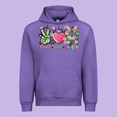Peace Love Easter Bunny Urban Hoodie Designed By Fadigitalartstudio