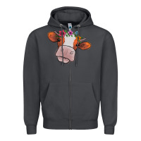 Smoke cow with flowers Zipper Hoodie - Bettercallsaul