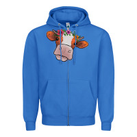 True Royal cow with flowers Zipper Hoodie - Bettercallsaul