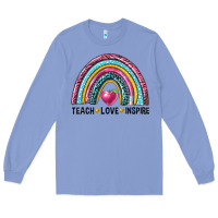 Colony Blue rainbow teach love inspire Long Sleeve Tee - NancyCooperArtShop