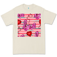 Valentines Day Heart And Love Balloons Seamless Pattern Premium Tee | Teevron