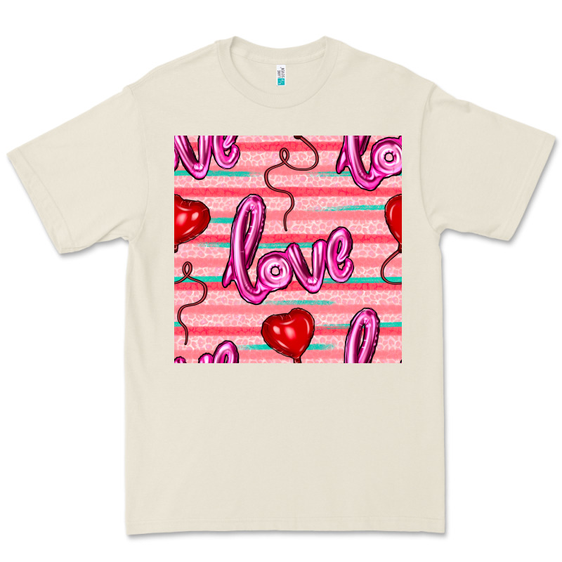 Valentines Day Heart And Love Balloons Seamless Pattern Premium Tee by BundleAndBundleShop | Teevron