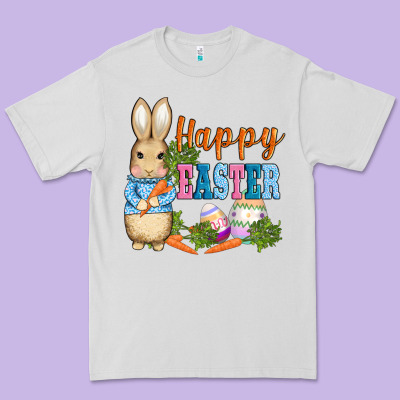 Easter Bunny Egg And Carrots Premium Tee Designed By Adodesignshop